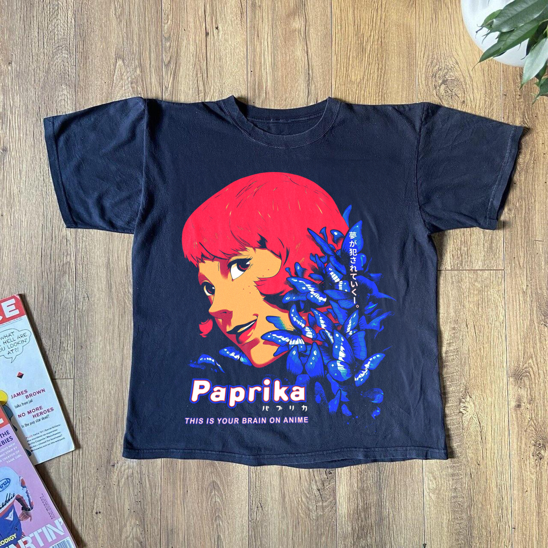 RETRO 'PAPRIKA' 'THIS IS YOUR BRAIN ON ANIME' 2006 PROMO BLACK SHIRT