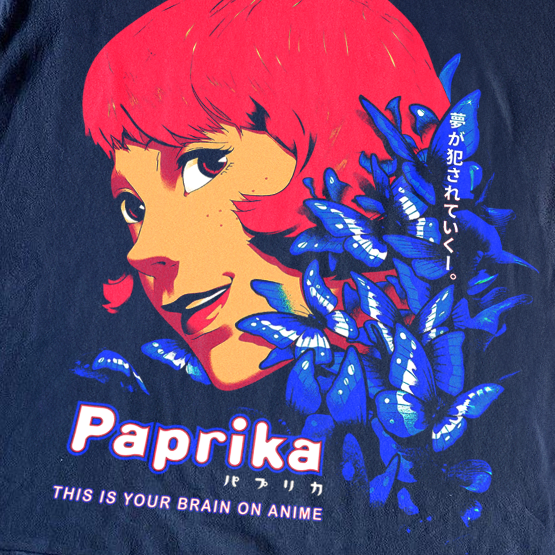 RETRO 'PAPRIKA' 'THIS IS YOUR BRAIN ON ANIME' 2006 PROMO BLACK SHIRT