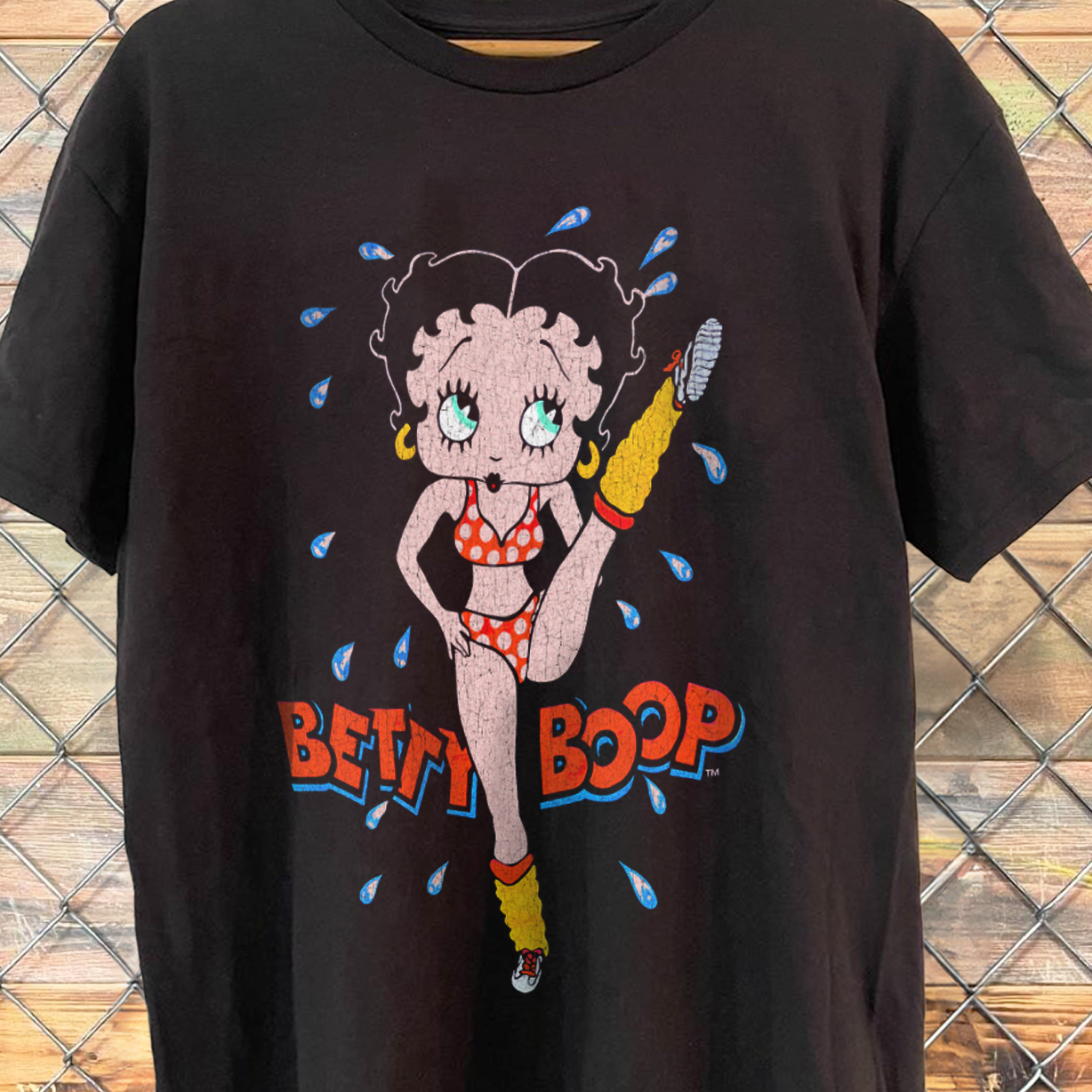 AEROBICS BETTY RARE BLACK T-SHIRT