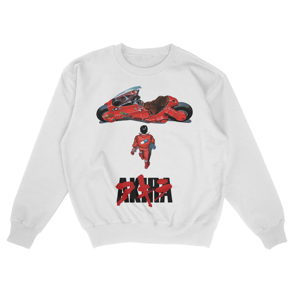 Akira White Crewneck