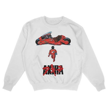 Akira White Crewneck