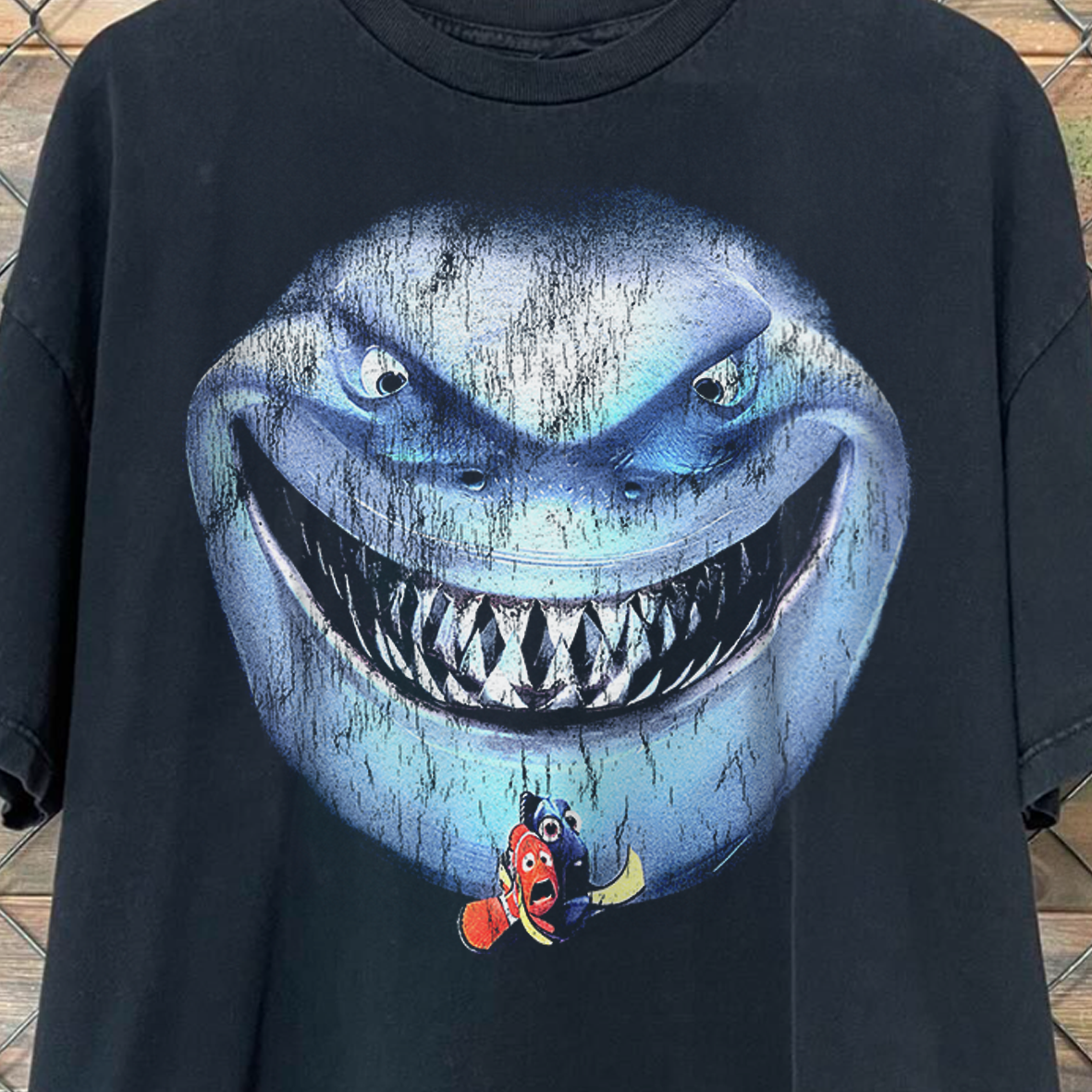 DEEP BLUE BRUCE PROMO BLACK T-SHIRT