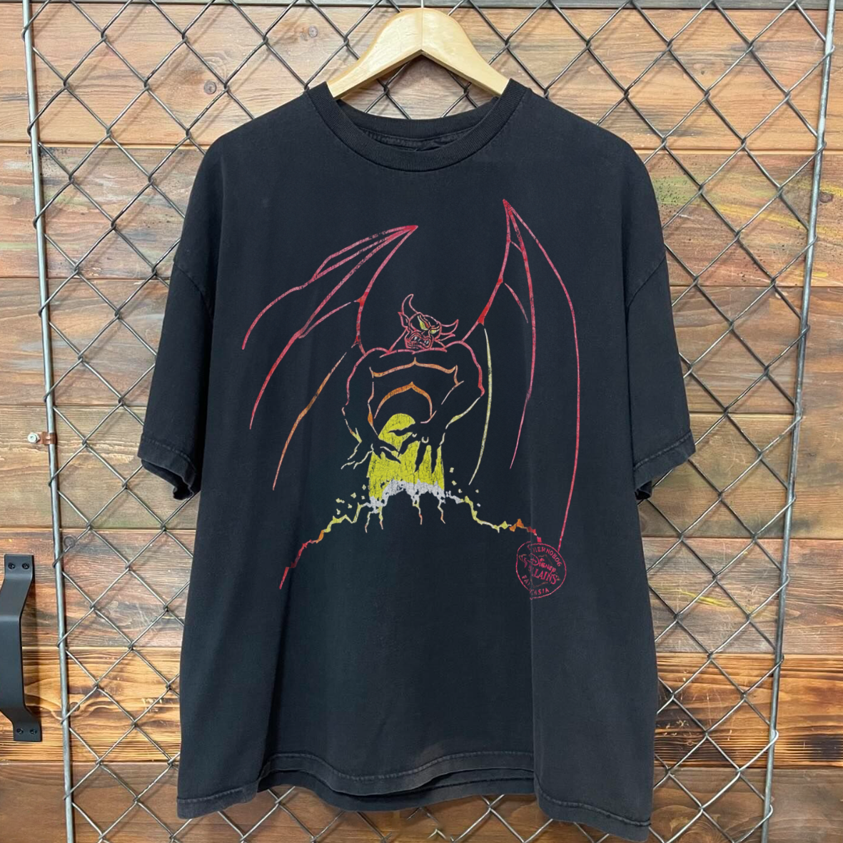 90'S CHERNAB0G SHADOWLORD WASHED BLACK T-SHIRT
