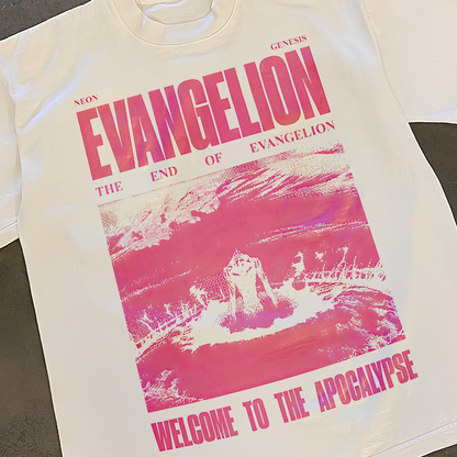 EVANGELION WELCOME TO THE APOCALYPSE WHITE TEE