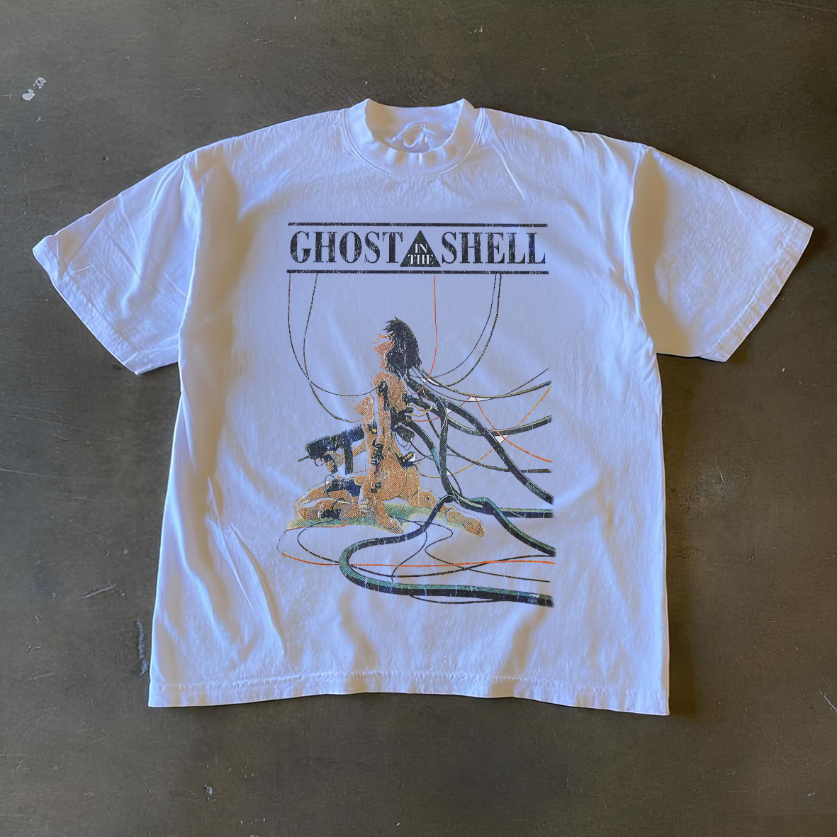 GHOST IN THE SHELL RARE WHITE T-SHIRT
