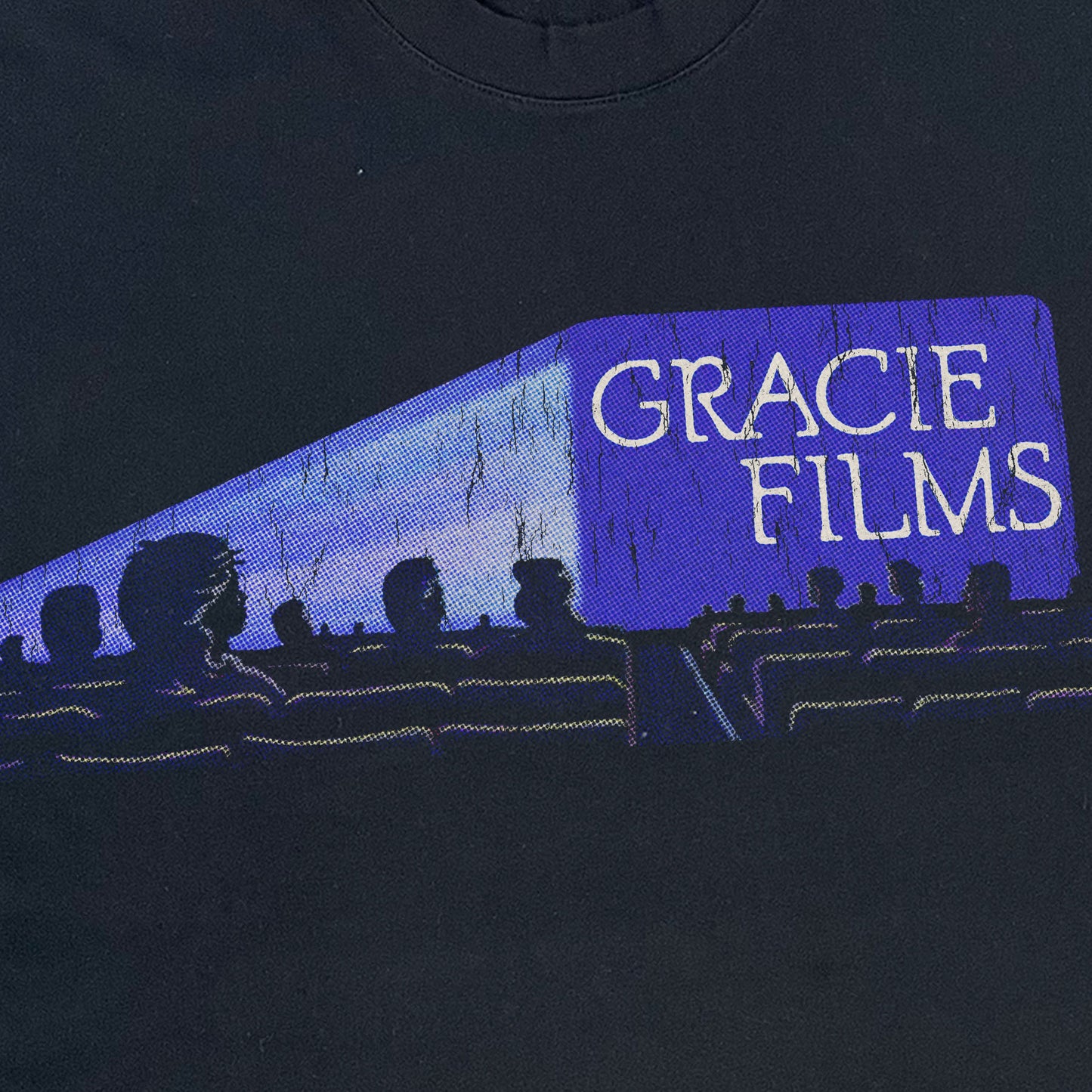 'GRACIE FILMS' CUT-OFF BLACK T-SHIRT