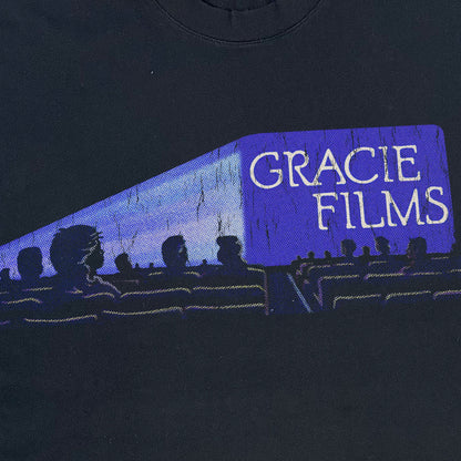 'GRACIE FILMS' CUT-OFF BLACK T-SHIRT