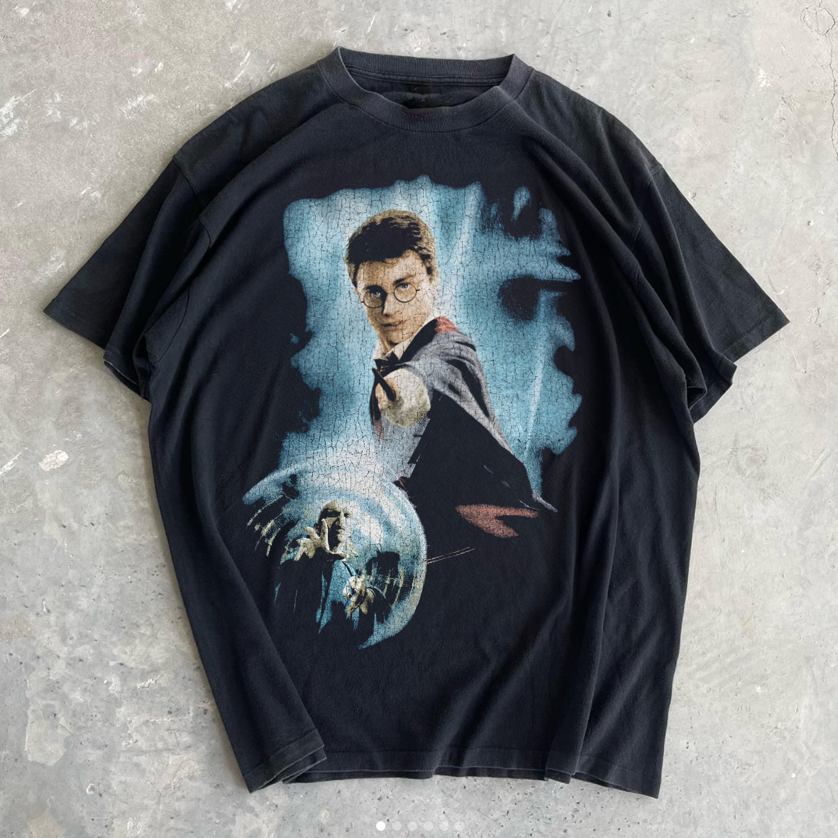 RARE HARRY P0TTER WASHED BLACK T-SHIRT
