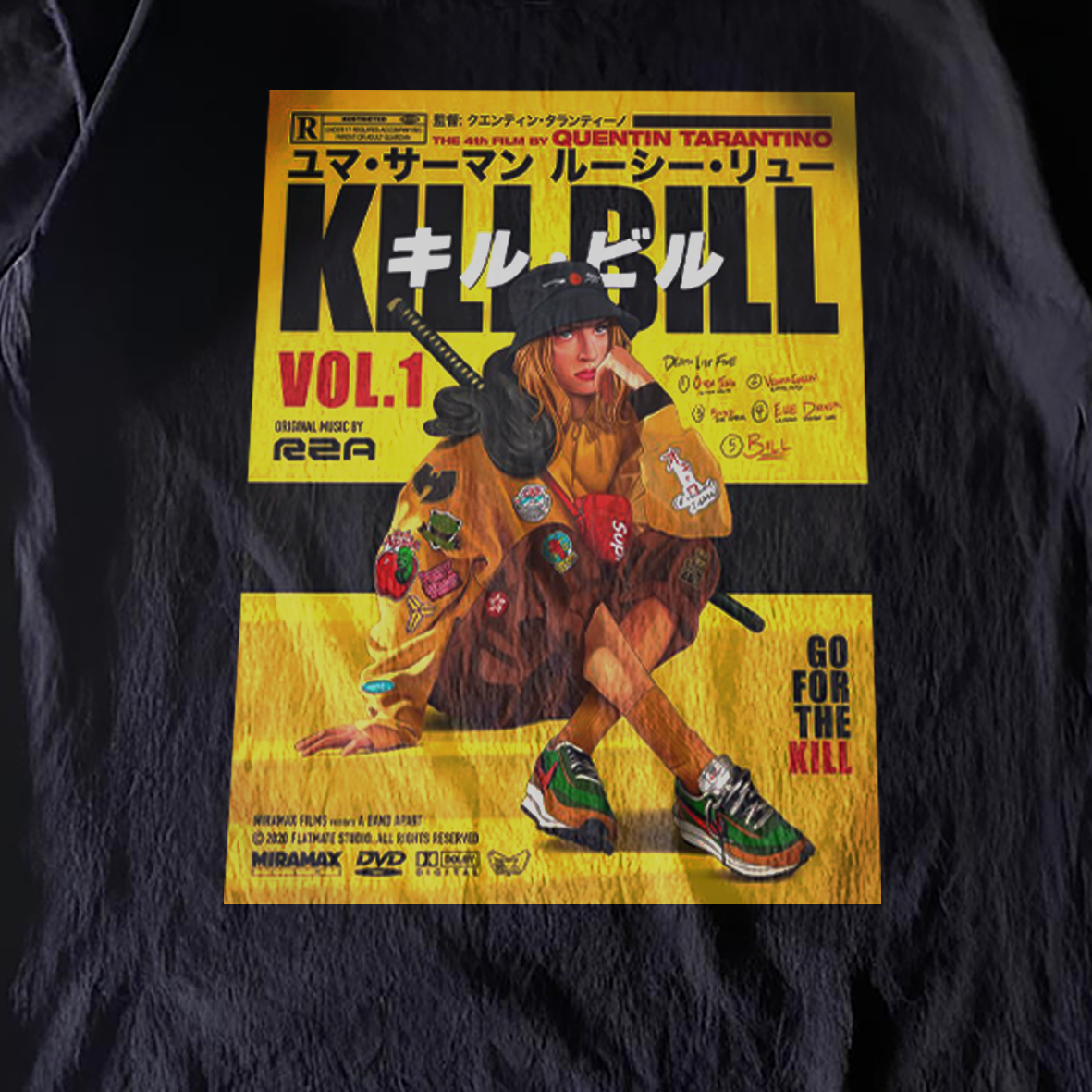 KILL BILL X RZA PREMIUM BLACK T-SHIRT