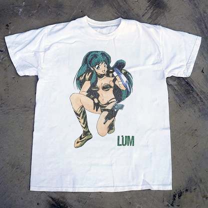 90'S LUM RAM-CHAN- URISEI YATSURA WASHED WHITE T-SHIRT