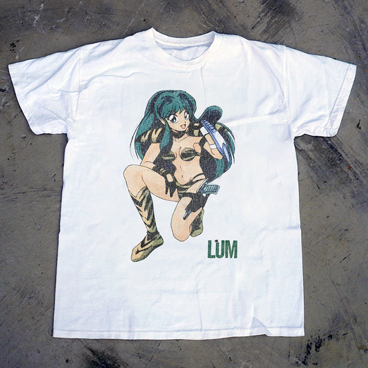 90'S LUM RAM-CHAN- URISEI YATSURA WASHED WHITE T-SHIRT