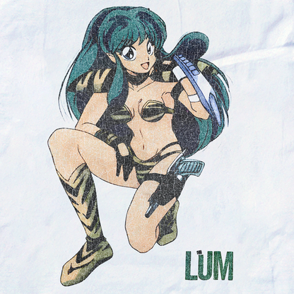 90'S LUM RAM-CHAN- URISEI YATSURA WASHED WHITE T-SHIRT