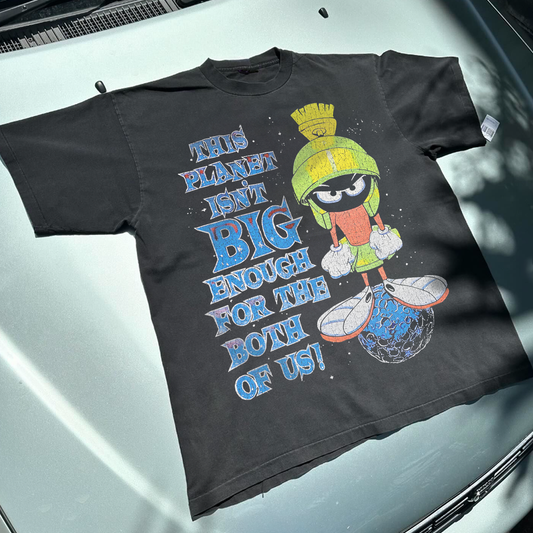 MARVIN'S PLANET WASHED BLACK T-SHIRT
