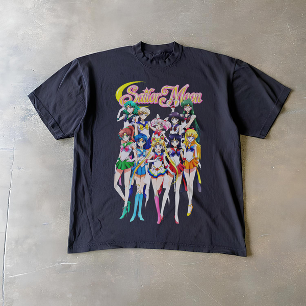 90s VINTAGE SAILOR MOONセーラームーン Tシャツ XL Sailor Moon Naoko Takeuchi T shirt black Vintage Rare Size