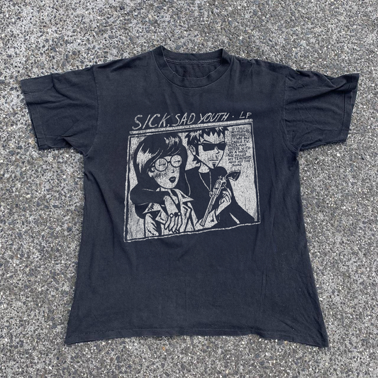 SICK SAD YOUTH WASHED BLACK T-SHIRT