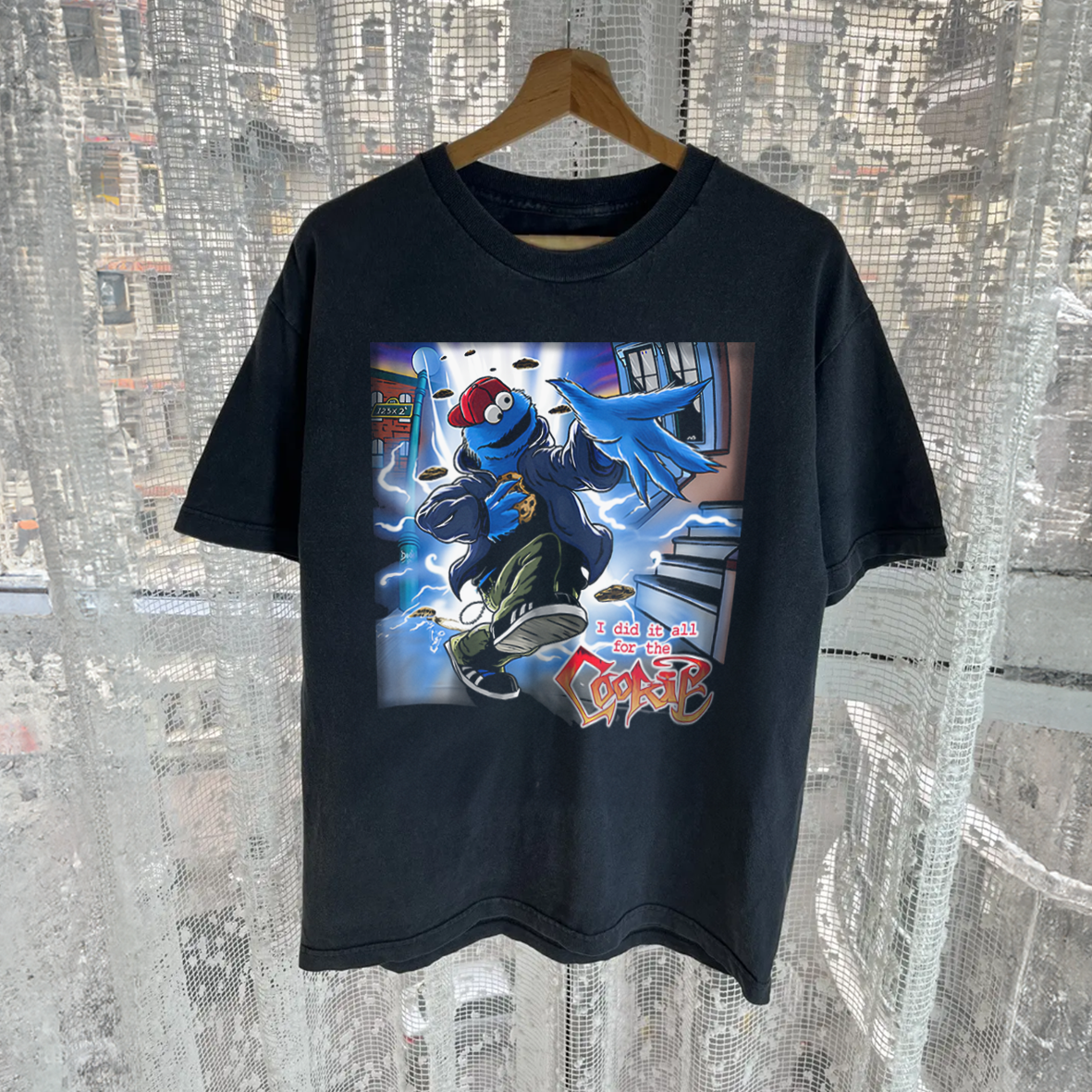 I DID IT ALL FOR THE COOKIE - PREMIUM BLACK T-SHIRT