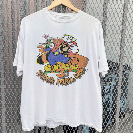 1990 SUPER MARIO BROS. 3 WASHED WHITE T-SHIRT