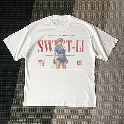 SWIFT-LI *SWIFT X CHUN-LI - PREMIUM WHITE T-SHIRT