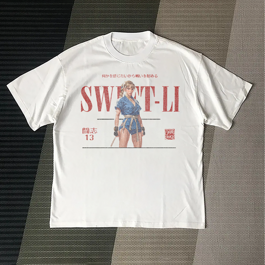 SWIFT-LI *SWIFT X CHUN-LI - PREMIUM WHITE T-SHIRT