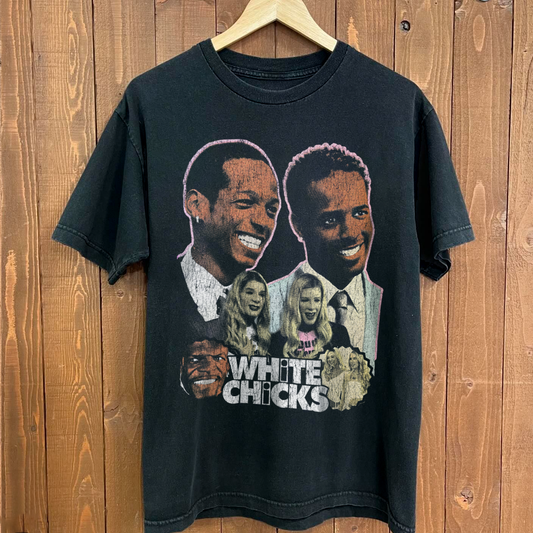 WHITE CHICKS VINTAGE WASHED BLACK T-SHIRT