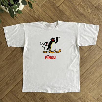 EXCELLENT 2006 JAPANESE 'PINGU' WHITE T-SHIRT