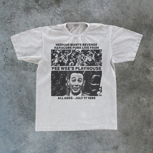 'PLAYHOUSE' PEE WEE PROMO BLACK T-SHIRT