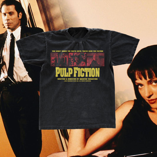 VINTAGE P.U.L.P. F1CT1ON BLACK T-SHIRT