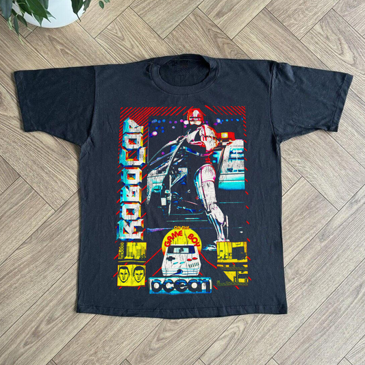VINTAGE 1988 ROBOCOP GAMEBOY PROMO BLACK PROMO T-SHIRT