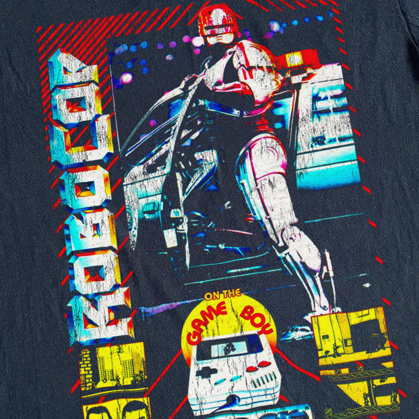 VINTAGE 1988 ROBOCOP GAMEBOY PROMO BLACK PROMO T-SHIRT