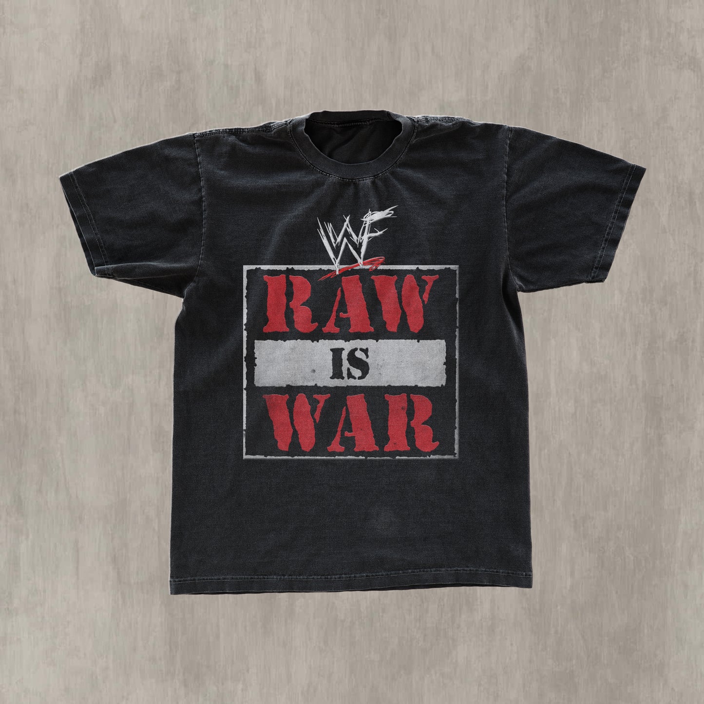 WWF 'RAW IS WAR' PROMO BLACK T-SHIRT