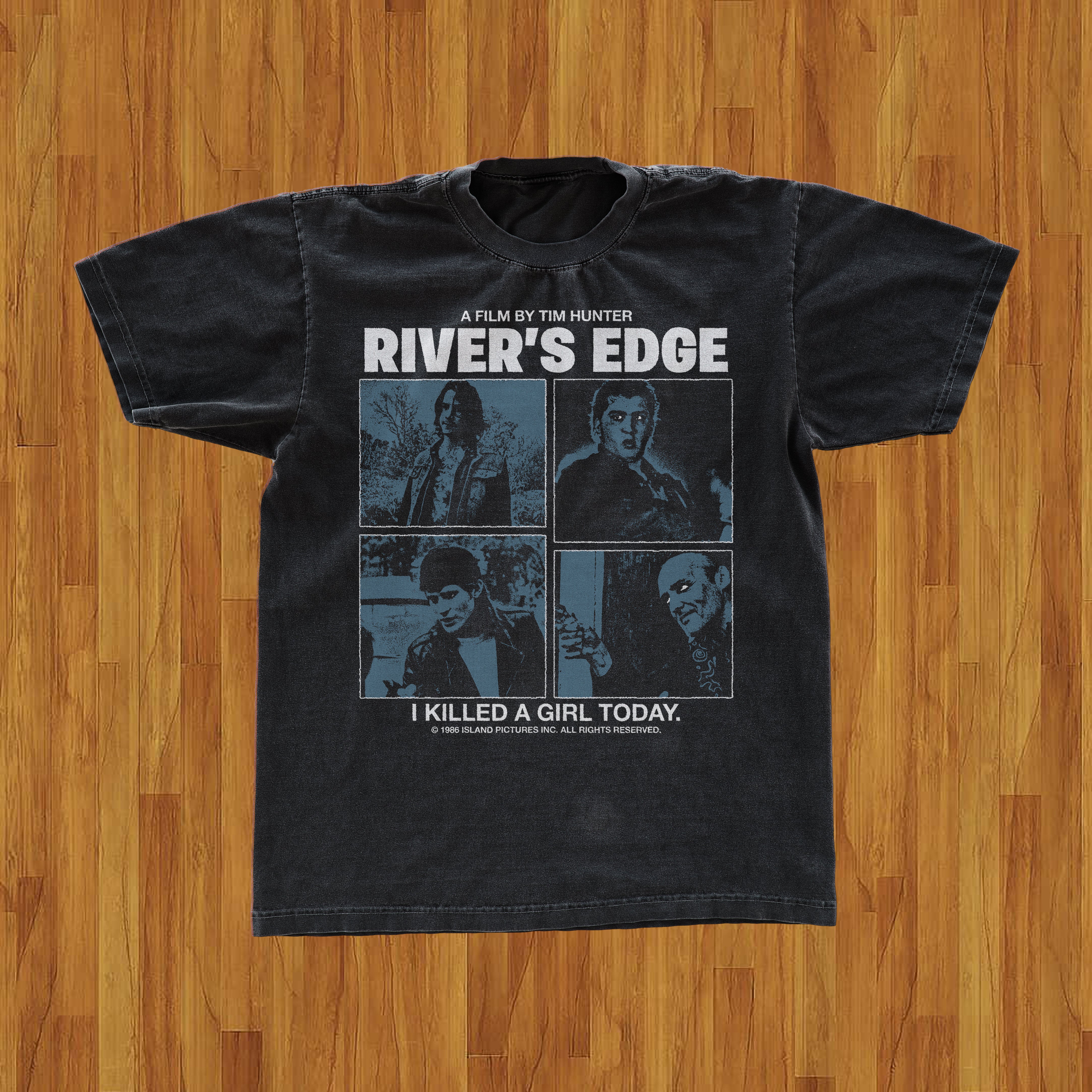 HUNTER 'RIVER'S EDGE' BLACK T-SHIRT
