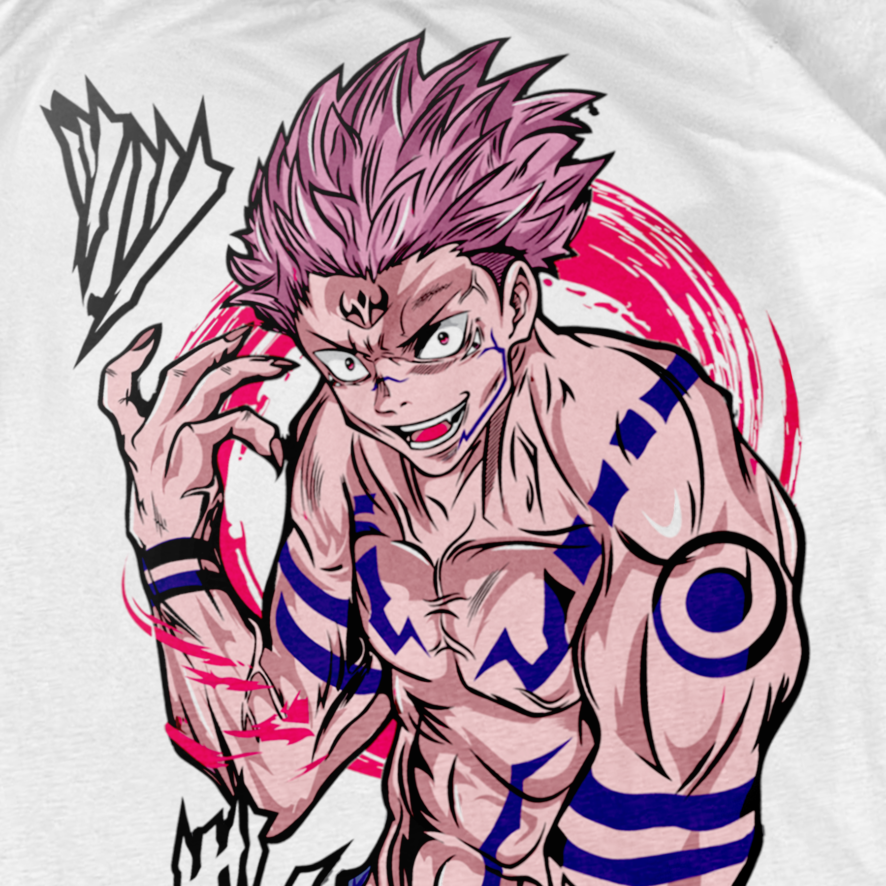 JUJUTSU KAISEN SUKUNA WHITE T-SHIRT