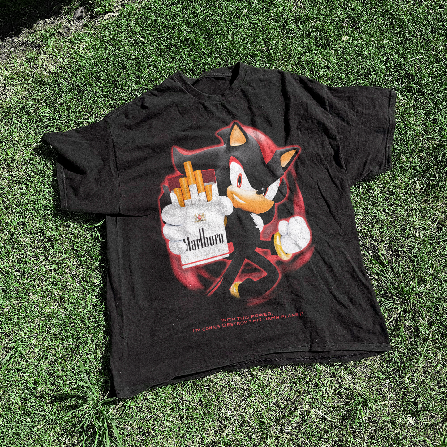 Shadow 'Marlboro Power' Vintage Black Tee