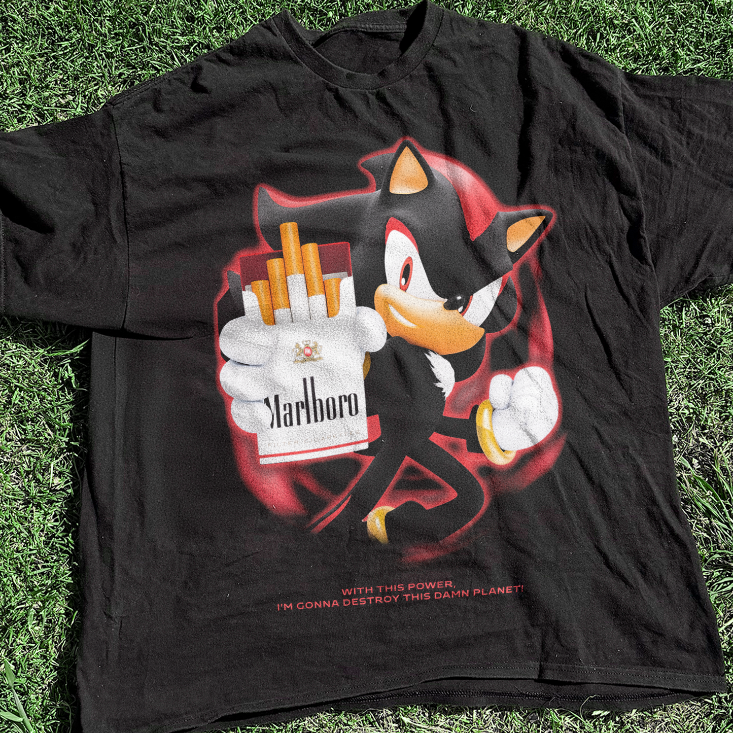 Shadow 'Marlboro Power' Vintage Black Tee