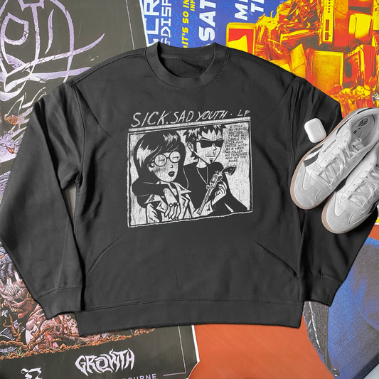 'SICK SAD YOUTH' BLACK CREWNECK
