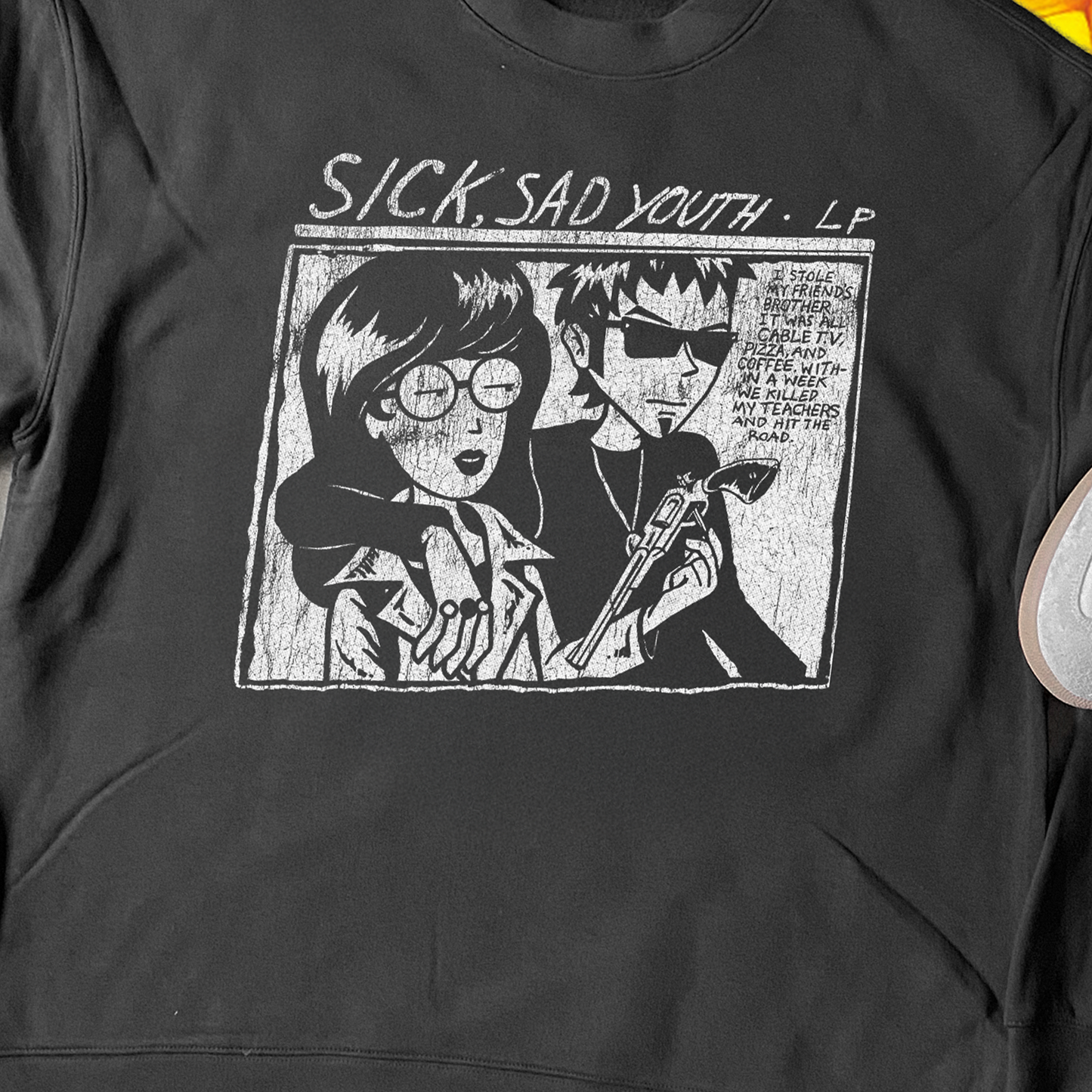 'SICK SAD YOUTH' BLACK CREWNECK