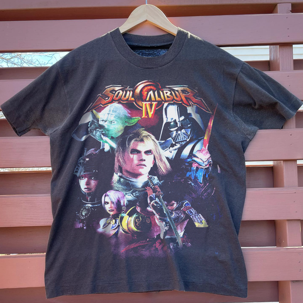 SOUL CALIBUR4 Tシャツ　ヨーダ ゲームソウルキャリバー　半袖　黒 VINTAGE Soul Calibur IV 4 Video Game Promo T Shirt 2008 Yoda