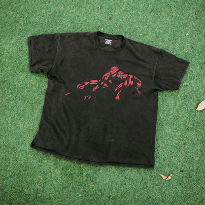 Spider 'Crouch' Man Vintage Washed Black Tee