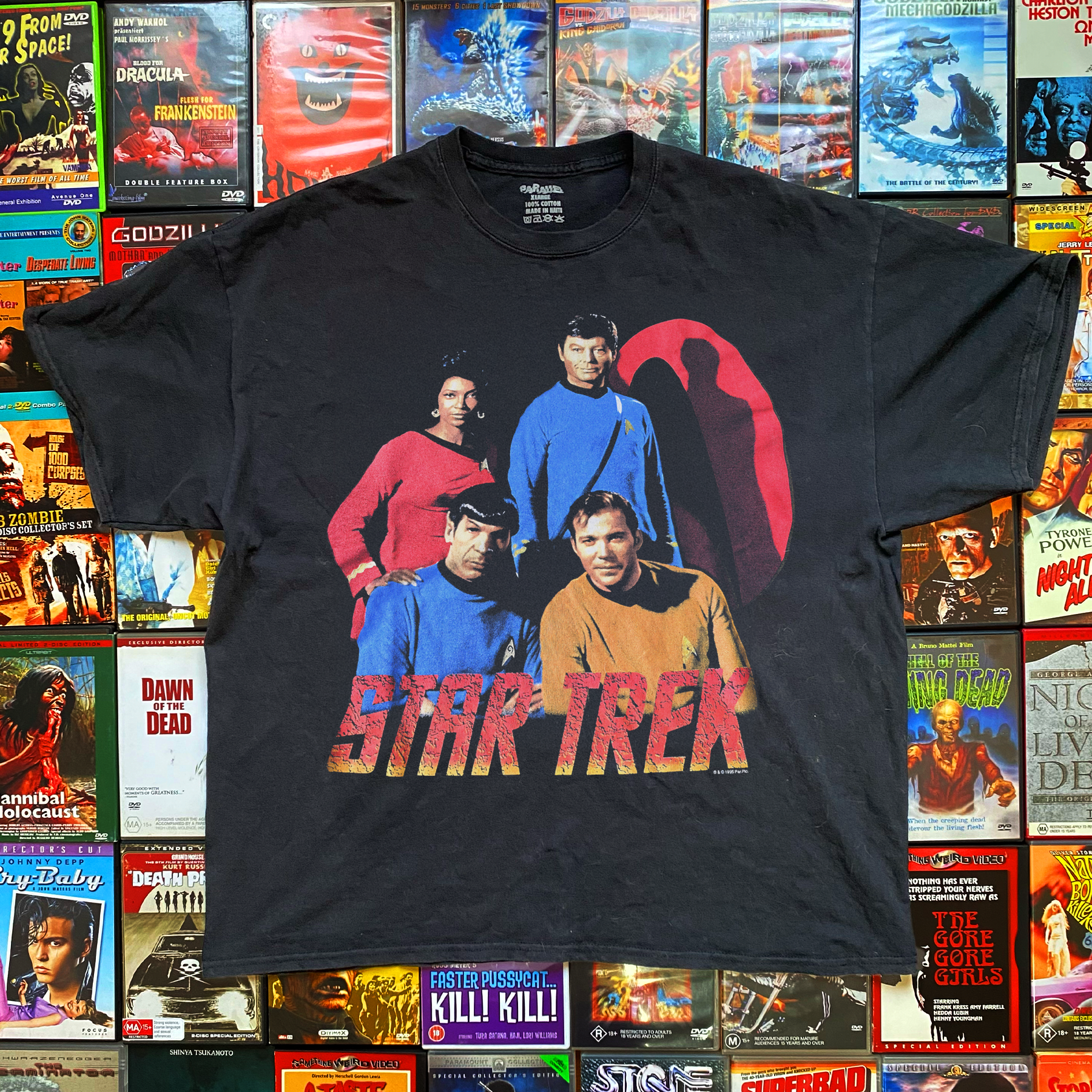 VINTAGE 1995 'STAR TREK' PROMO BLACK T-SHIRT