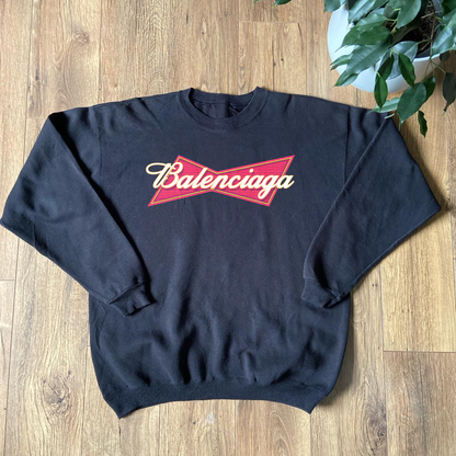 BALWEISER PREMIUM BLACK RELAXED CREWNECK