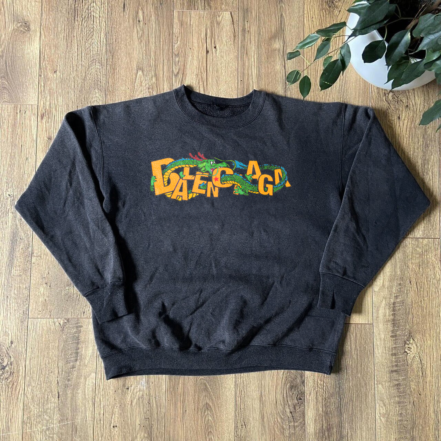 DRAGON BALENCIAGA Z BLACK RELAXED CREWNECK