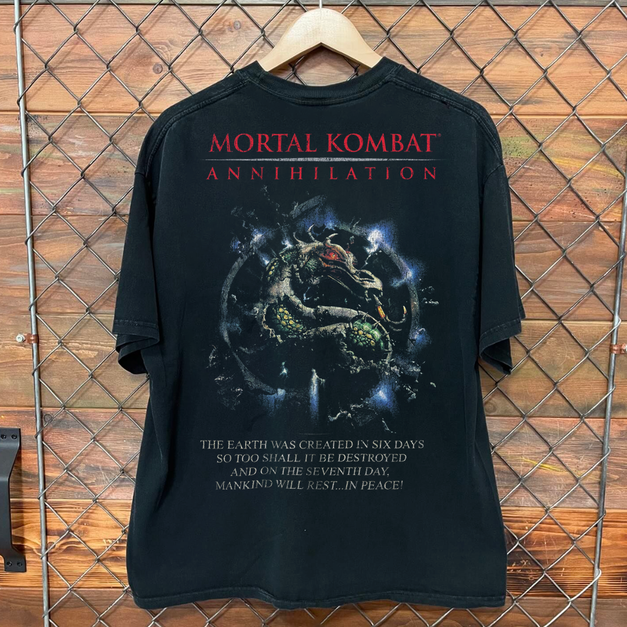 MK ANNIHILATION RARE WASHED BLACK T-SHIRT