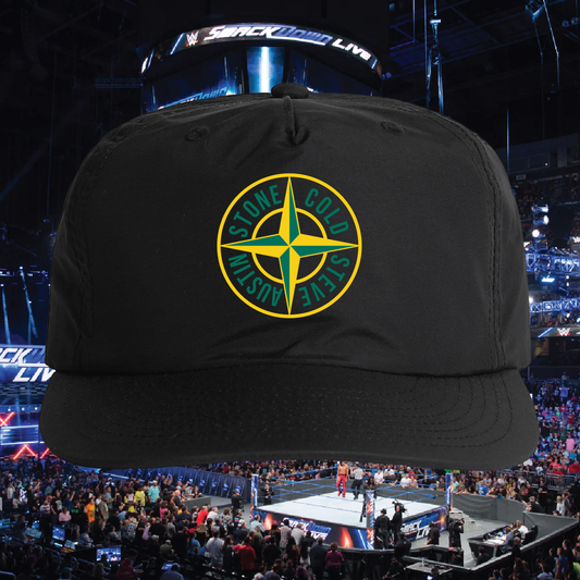 STONE COLD BLACK NYLON SNAPBACK