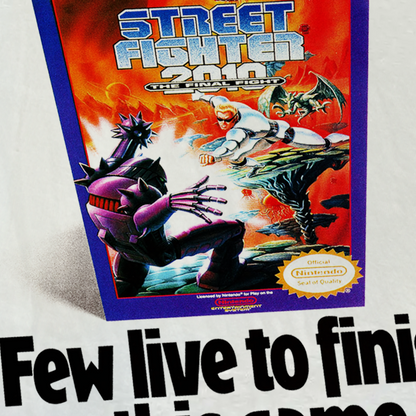 1990 'STREET FIGHTER 2010' 'FEW LIVE' WHITE T-SHIRT