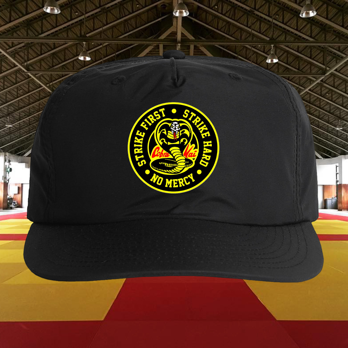 STRIKE FIRST BLACK NYLON SNAPBACK