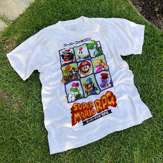 1996 JAPANESE 'SUPER MARIO RPG' WHITE T-SHIRT