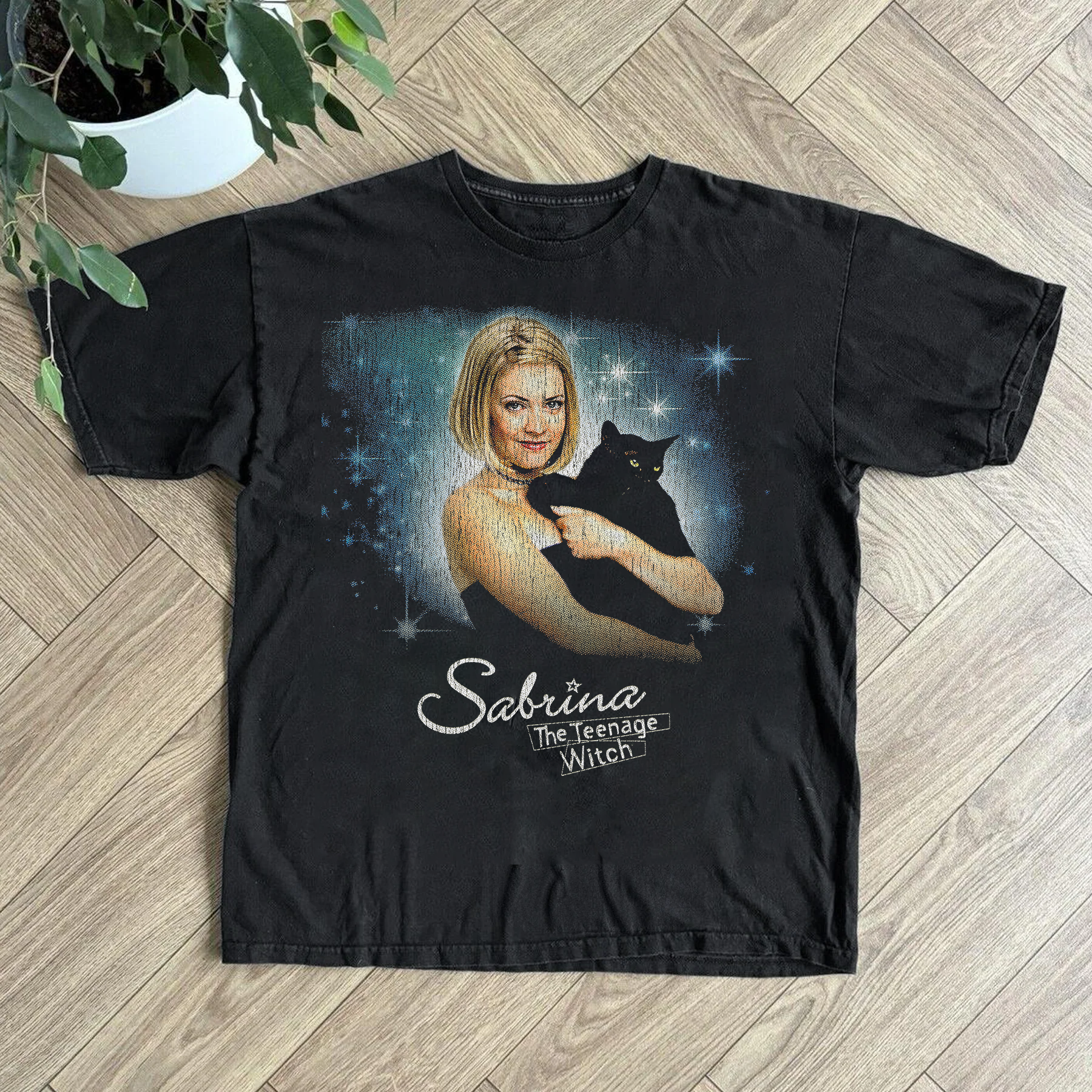 SABRINA 'TEENAGE WITCH' PROMO BLACK T-SHIRT