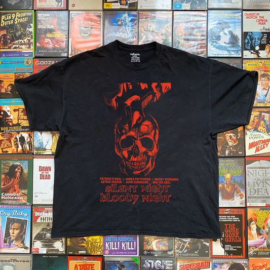 SILENT NIGHT BLOODY NIGHT PROMO BLACK T-SHIRT