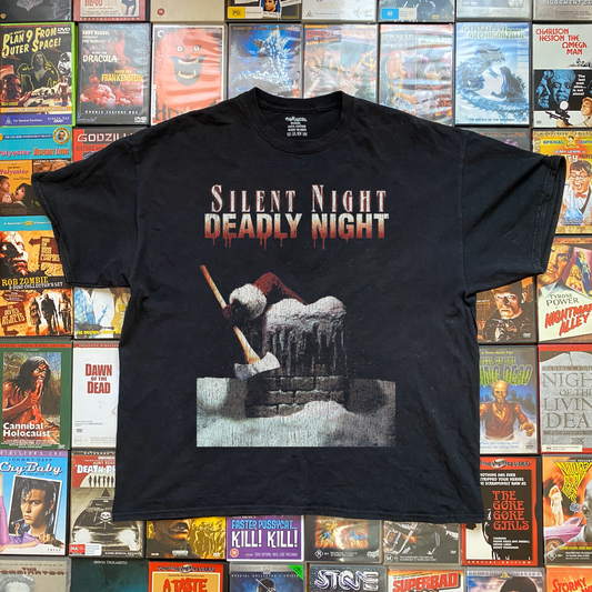 SILENT NIGHT DEADLY NIGHT PROMO BLACK T-SHIRT