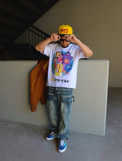 80'S Jpn Mcd0Nalds Promo Washed White T-Shirt